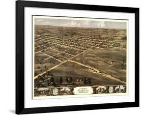 Palmyra, Missouri - Panoramic Map-Lantern Press-Framed Art Print