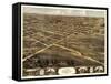 Palmyra, Missouri - Panoramic Map-Lantern Press-Framed Stretched Canvas