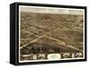 Palmyra, Missouri - Panoramic Map-Lantern Press-Framed Stretched Canvas