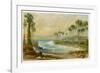 Palmyra Palms Provide Little Shade on a Sri Lanka Beach-Von Konigsbrunn-Framed Photographic Print