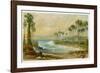 Palmyra Palms Provide Little Shade on a Sri Lanka Beach-Von Konigsbrunn-Framed Photographic Print