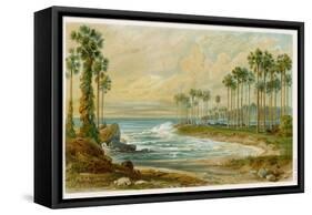 Palmyra Palms Provide Little Shade on a Sri Lanka Beach-Von Konigsbrunn-Framed Stretched Canvas