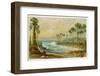 Palmyra Palms Provide Little Shade on a Sri Lanka Beach-Von Konigsbrunn-Framed Photographic Print