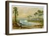 Palmyra Palms Provide Little Shade on a Sri Lanka Beach-Von Konigsbrunn-Framed Photographic Print