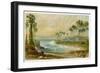 Palmyra Palms Provide Little Shade on a Sri Lanka Beach-Von Konigsbrunn-Framed Photographic Print