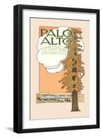 Palo Alto and Stanford University-null-Framed Art Print