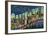 Palo Alto, California - Large Letter Scenes-Lantern Press-Framed Art Print