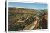 Palo Duro Canyon State Park, Texas - Aerial View of the Goodnight Trail, c.1941-Lantern Press-Stretched Canvas