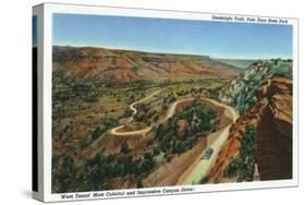 Palo Duro Canyon State Park, Texas - Aerial View of the Goodnight Trail, c.1941-Lantern Press-Stretched Canvas