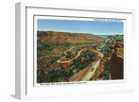 Palo Duro Canyon State Park, Texas - Aerial View of the Goodnight Trail, c.1941-Lantern Press-Framed Art Print