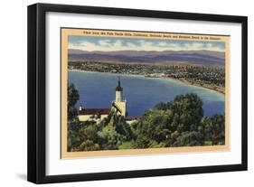 Palo Verde Hills, California - View of Redondo & Hermosa Beaches-Lantern Press-Framed Art Print