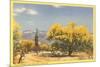 Palo Verde Trees and Saguaro in Desert-null-Mounted Art Print