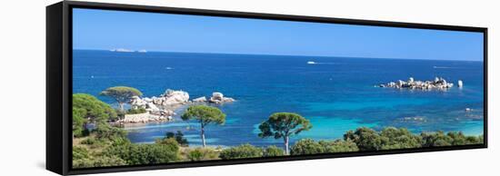 Palombaggia Beach Near Porto Vecchio, Corse-Du-Sud, Corsica, France-null-Framed Stretched Canvas