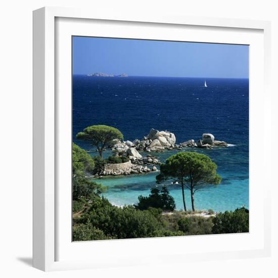 Palombaggia Beach, Near Porto Vecchio, South East Corsica, Corsica, France, Mediterranean, Europe-Stuart Black-Framed Photographic Print