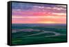 Palouse Sunset-Bruce Getty-Framed Stretched Canvas