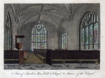 Views of Lincoln's Inn Hall and Chapel, and the Interior of Lincoln's Inn Chapel, London, 1811-Pals-Framed Giclee Print