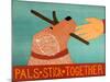 Pals Stick Together Red Golden-Stephen Huneck-Mounted Giclee Print
