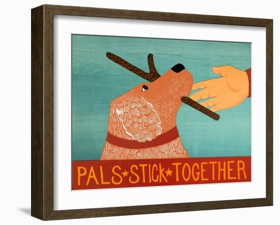 Pals Stick Together Red Golden-Stephen Huneck-Framed Giclee Print