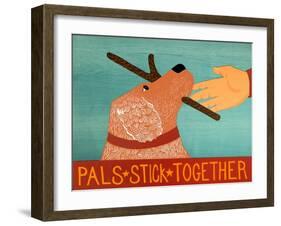 Pals Stick Together Red Golden-Stephen Huneck-Framed Giclee Print