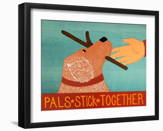 Pals Stick Together Red Golden-Stephen Huneck-Framed Giclee Print