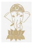 Golden Elephant Lotus-Pam Varacek-Art Print