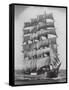 Pamir, one of the last commercial sailing ships, off Sydney Heads, Australia-Australian Photographer-Framed Stretched Canvas