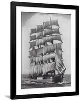 Pamir, one of the last commercial sailing ships, off Sydney Heads, Australia-Australian Photographer-Framed Photographic Print