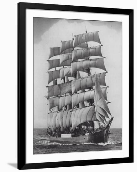 Pamir, one of the last commercial sailing ships, off Sydney Heads, Australia-Australian Photographer-Framed Photographic Print