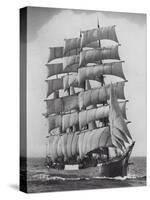 Pamir, one of the last commercial sailing ships, off Sydney Heads, Australia-Australian Photographer-Stretched Canvas