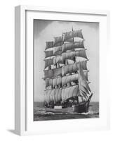 Pamir, one of the last commercial sailing ships, off Sydney Heads, Australia-Australian Photographer-Framed Photographic Print