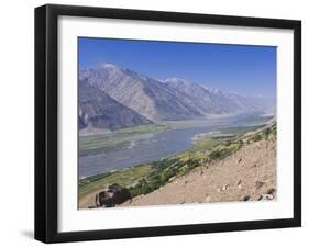 Pamir River, Wakhan Valley, the Pamirs, Tajikistan, Central Asia-Michael Runkel-Framed Photographic Print