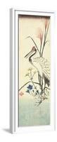 (Pampas Grass, Patrinia, Chinese Bellflower and a Crane), 1830-1858-Utagawa Hiroshige-Framed Premium Giclee Print