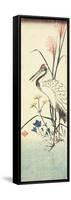 (Pampas Grass, Patrinia, Chinese Bellflower and a Crane), 1830-1858-Utagawa Hiroshige-Framed Stretched Canvas