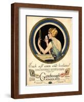 Pampering Make-Up Makeup Gainsborough Face Powder, USA, 1910-null-Framed Giclee Print