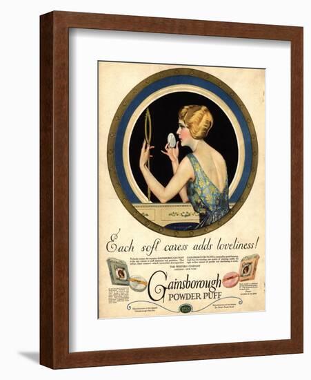 Pampering Make-Up Makeup Gainsborough Face Powder, USA, 1910-null-Framed Giclee Print