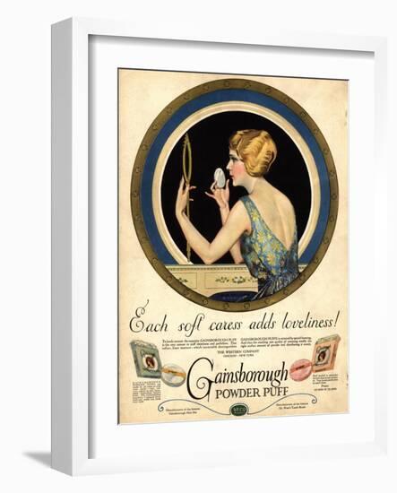 Pampering Make-Up Makeup Gainsborough Face Powder, USA, 1910-null-Framed Giclee Print