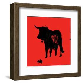 Pamplona Bull II-Rosa Mesa-Framed Art Print