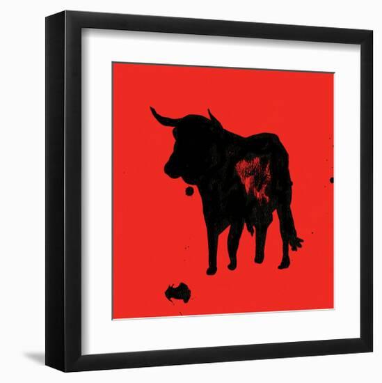 Pamplona Bull II-Rosa Mesa-Framed Art Print