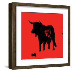 Pamplona Bull II-Rosa Mesa-Framed Art Print