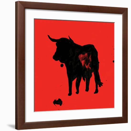 Pamplona Bull II-Rosa Mesa-Framed Art Print