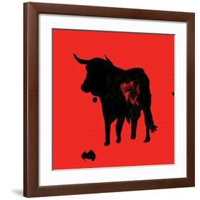 Pamplona Bull II-Rosa Mesa-Framed Art Print