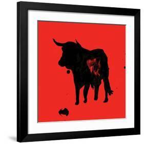 Pamplona Bull II-Rosa Mesa-Framed Art Print