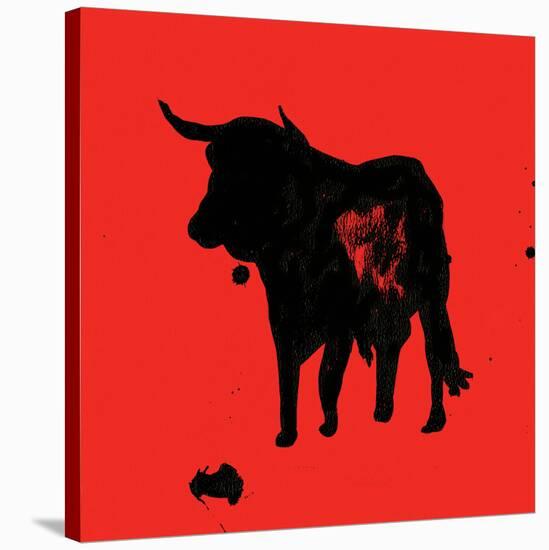 Pamplona Bull II-Rosa Mesa-Stretched Canvas