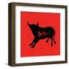 Pamplona Bull V-Rosa Mesa-Framed Art Print