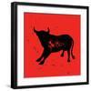 Pamplona Bull V-Rosa Mesa-Framed Art Print