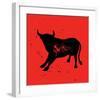 Pamplona Bull V-Rosa Mesa-Framed Art Print