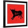 Pamplona Bull V-Rosa Mesa-Framed Art Print