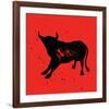 Pamplona Bull V-Rosa Mesa-Framed Art Print