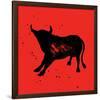 Pamplona Bull V-Rosa Mesa-Framed Art Print