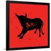 Pamplona Bull V-Rosa Mesa-Framed Art Print